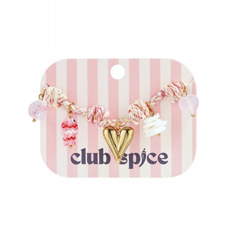 Pulsera Dijes Cordon Rosa Club Spice