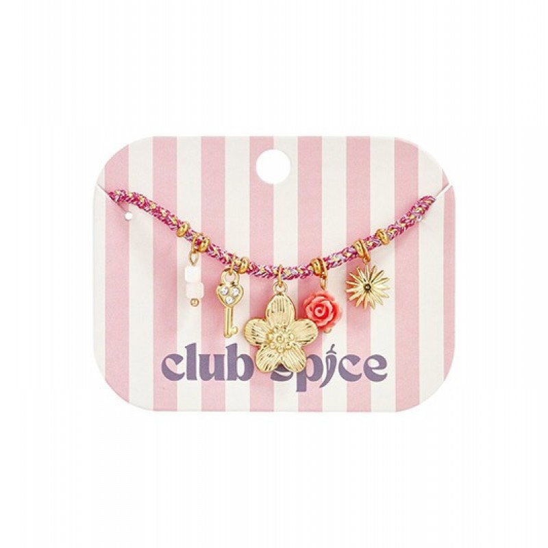 Pulsera Dijes Acero Flor Dorada Club Spice