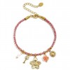 Pulsera Dijes Acero Flor Dorada Club Spice