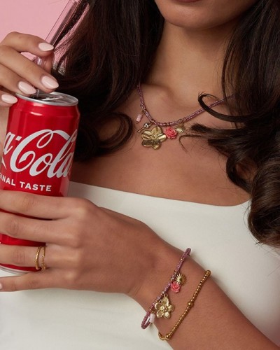 Pulsera Dijes Acero Flor Dorada Club Spice