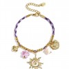 Pulsera Dijes Acero Sol Dorado Club Spice