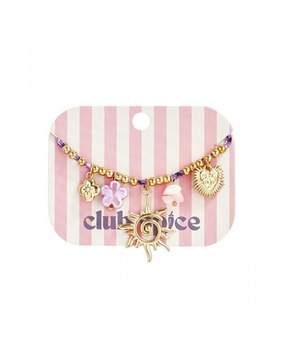 Pulsera Dijes Acero Sol Dorado Club Spice