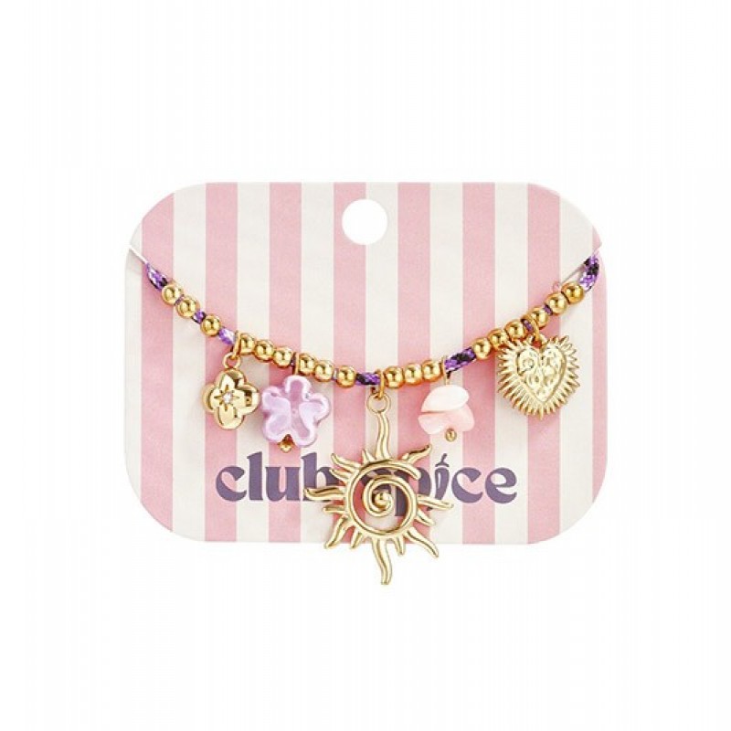 Pulsera Dijes Acero Sol Dorado Club Spice