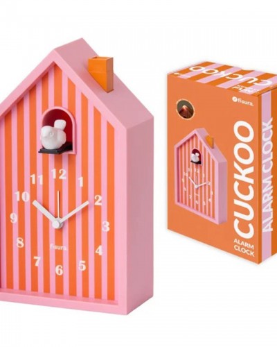 Reloj Despertador Casita Naranja/Rosa Fisura