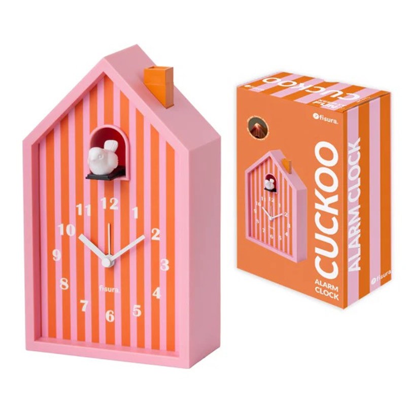 Reloj Despertador Casita Naranja/Rosa Fisura