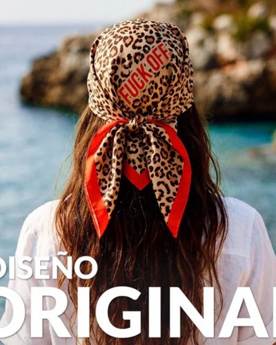 Bandana Fuck Off Leopardo Fisura