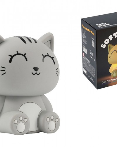 Luz nocturna silicona Grey Cat i total