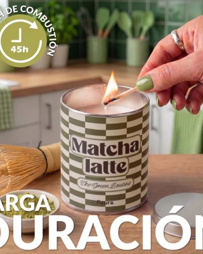 Vela metal lata Matcha Latte Fisura