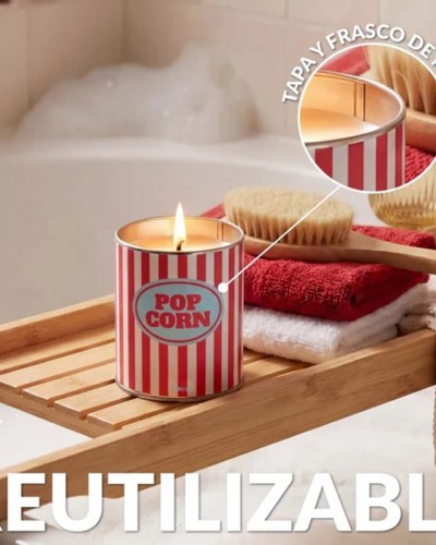 Vela metal lata Pop Corn Fisura