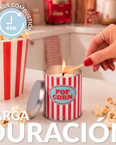 Vela metal lata Pop Corn Fisura