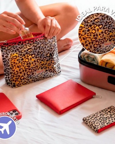 Neceser Triple Leopardo Fisura