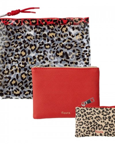 Neceser Triple Leopardo Fisura