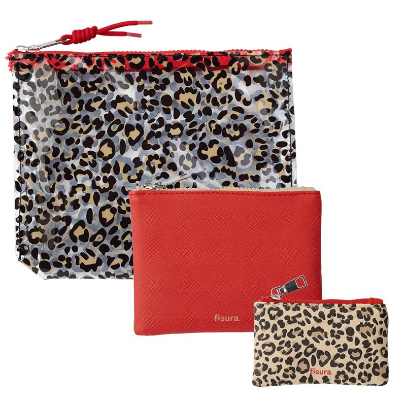 Neceser Triple Leopardo Fisura