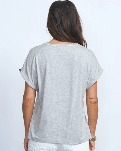 Camiseta Basica Gris Anabel Lee