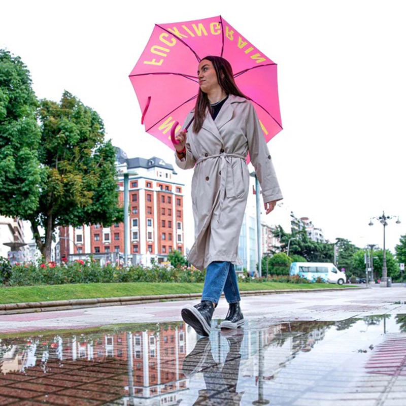 Paraguas Rosa Fucking Rain Fisura