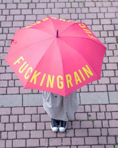 Paraguas Rosa Fucking Rain Fisura