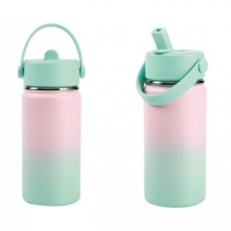 Botella Termica 400 rosa y verde c/asa I Total Botella Termica 400 rosa y verde c/asa I Total