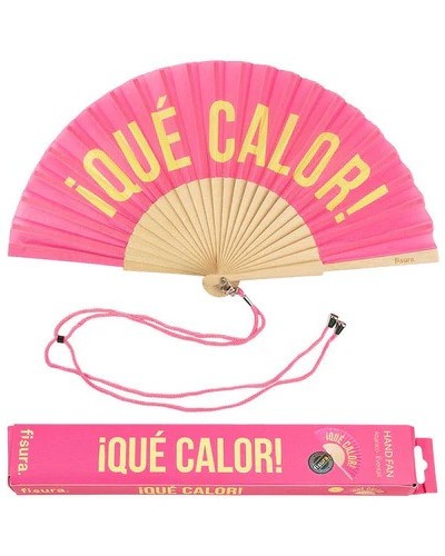 Abanico Que calor rosa Fisura