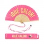 Abanico Que calor rosa Fisura