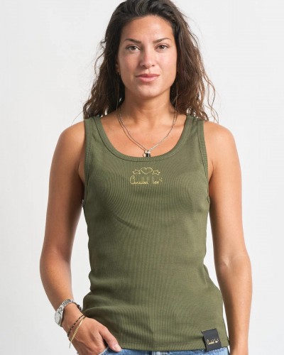 Top Tirantes Basico Verde Anabel Lee