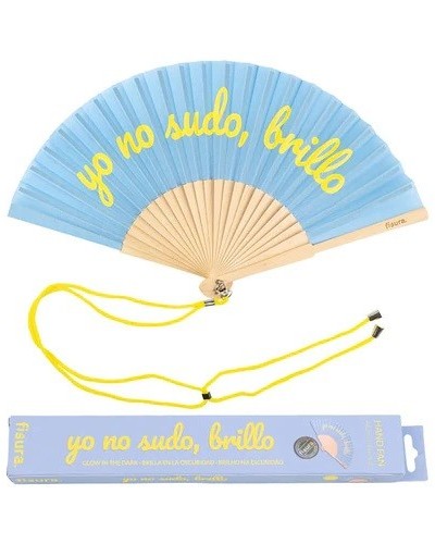 Abanico Yo no sudo, Brillo azul Fisura