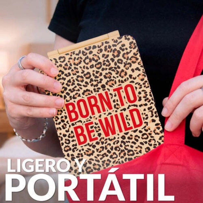 Espejo Led Portatil leopardo Fisura