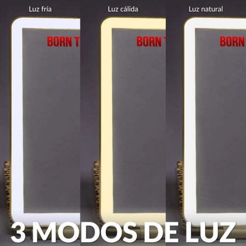 Espejo Led Portatil leopardo Fisura