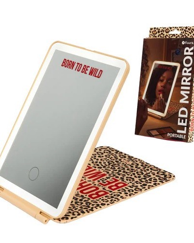 Espejo Led Portatil leopardo Fisura