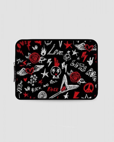 Funda portatil  Rock negro lolina