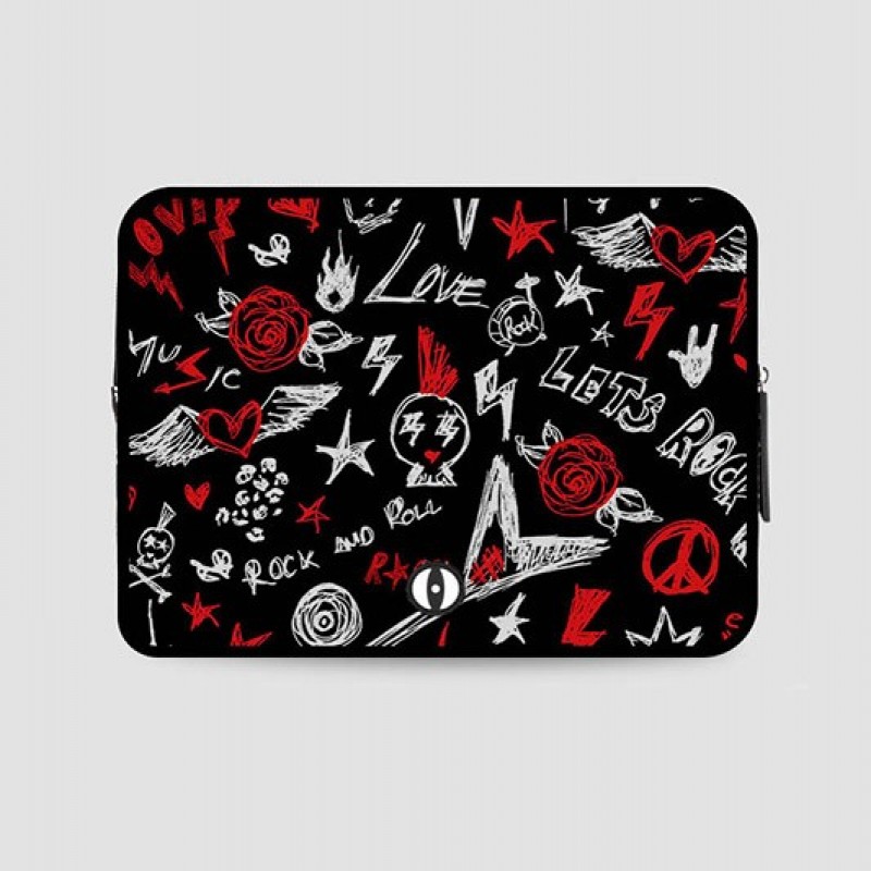 Funda portatil  Rock negro lolina