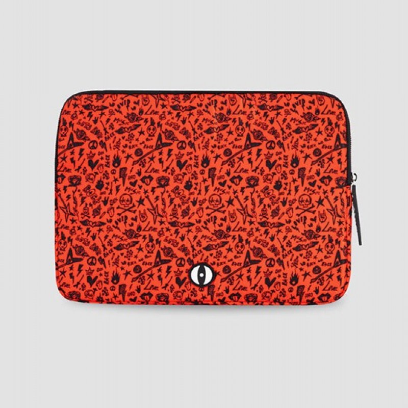 Funda portatil Rock rojo lolina Funda portatil Rock rojo lolina